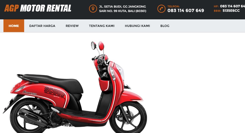 agp motor bali rental