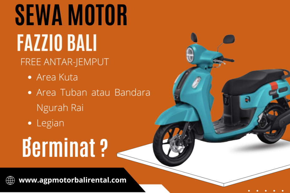 Sewa Motor Fazzio Bali 80 Rb