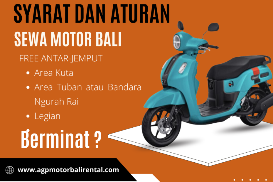 syarat dan aturan sewa motor Bali